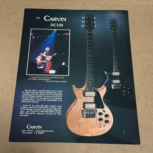 Howard Leese of Heart - Carvin Guitars - DC150 - 1983 Print Advertisement